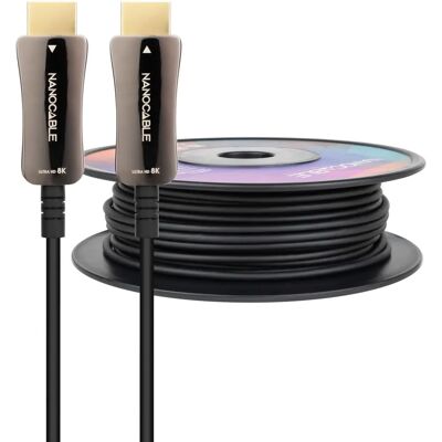 Nanocable 10.15.2140 Câble HDMI - 8K Ultra HD - 40m - Noir - Publicité Nanocable 10.15.2140 Câble HDMI - 8K Ultra HD - 40m - Noir - Publicité