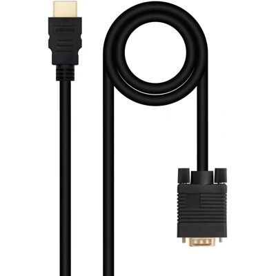 Nanocable 10.15.4348 HDMI till VGA-adapter - Videokabel Nanocable 10.15.4348 HDMI till VGA-adapter - Videokabel