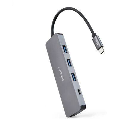 Nanocable 10.16.4409 USB-C Hub 4 Ports - USB 3.2 Gen 1 - Grau Nanocable 10.16.4409 USB-C Hub 4 Ports - USB 3.2 Gen 1 - Grau
