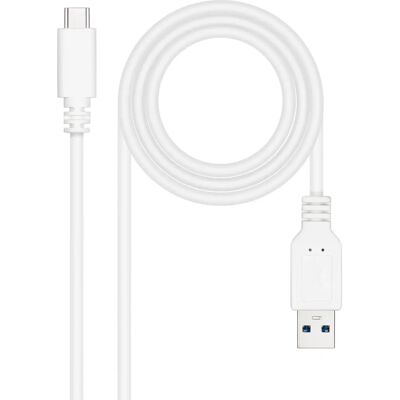 Nanocable USB-C a USB-A 1m Blanco - Cable USB Nanocable USB-C a USB-A 1m Blanco - Cable USB