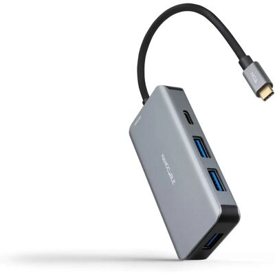 Nanocable 10.16.1005 USB Hub - 5 Anschlüsse, Aluminium, Grau Nanocable 10.16.1005 USB Hub - 5 Anschlüsse, Aluminium, Grau