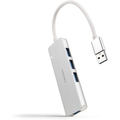 Hub USB Nanocable Argent 4xUSB 3.0 - Dock pour Ordinateur Portable - Publicité Hub USB Nanocable Argent 4xUSB 3.0 - Dock pour Ordinateur Portable - Publicité