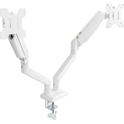 TooQ DB1434TNR-W Monitorhalterung - Für Zwei Bildschirme, Weiß TooQ DB1434TNR-W Monitorhalterung - Für Zwei Bildschirme, Weiß