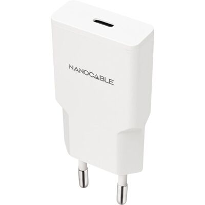 Nanocable 10.10.2027 Weiß Wandladegerät - Schnelles Laden - Smartphone Nanocable 10.10.2027 Weiß Wandladegerät - Schnelles Laden - Smartphone