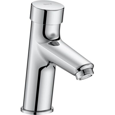 Roca - Grifo temporizador de repisa para lavabo Fluent - Grifería con temporizador y aireador Roca - Grifo temporizador de repisa para lavabo Fluent - Grifería con temporizador y aireador