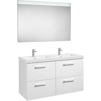 Set bagno ROCA con doppio lavabo e specchio LED - Fresno - Set da bagno Set bagno ROCA con doppio lavabo e specchio LED - Fresno - Set da bagno