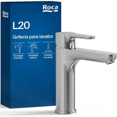 Roca L20 Misturador monocomando para lavabo - Cold Start, Cromado Roca L20 Misturador monocomando para lavabo - Cold Start, Cromado