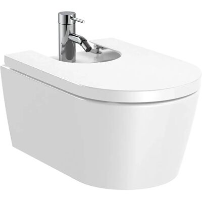 Bidet rotund suspendat Roca Inspira - 370x560x250mm - Alb Bidet rotund suspendat Roca Inspira - 370x560x250mm - Alb