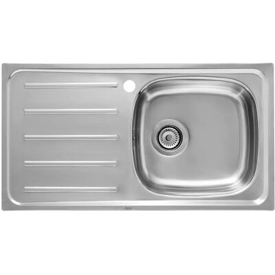 Roca E-90 Lava-Louças de Cozinha - Aço Inoxidável, Quadrado, 155mm Profundidade Roca E-90 Lava-Louças de Cozinha - Aço Inoxidável, Quadrado, 155mm Profundidade