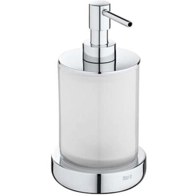 Dispenser de săpun Roca Tempo - Crom/Alb - Accesorii baie Dispenser de săpun Roca Tempo - Crom/Alb - Accesorii baie