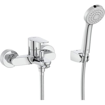 Mezclador Monomando Victoria Plus Roca - Montaje en Pared, Flexible 1.70m, Inversor Automático Mezclador Monomando Victoria Plus Roca - Montaje en Pared, Flexible 1.70m, Inversor Automático
