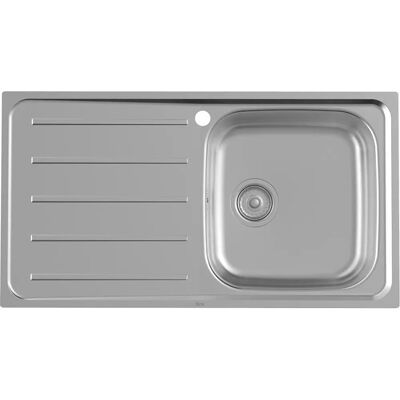 Fregadero de Acero Inoxidable Victoria de 1 Cubeta con Escurridor Izquierdo - 80cm Fregadero de Acero Inoxidable Victoria de 1 Cubeta con Escurridor Izquierdo - 80cm