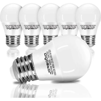 Lampadina LED G45 AIGOSTAR - 5W Bianco caldo 3000K - Lampadina Lampadina LED G45 AIGOSTAR - 5W Bianco caldo 3000K - Lampadina