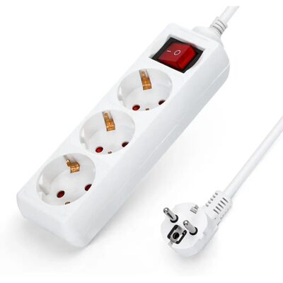 Regleta eléctrica Aigostar con interruptor - 3 metros - 3680W máx Regleta eléctrica Aigostar con interruptor - 3 metros - 3680W máx