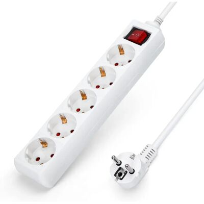 Regleta AIGOSTAR con Interruptor 5m Blanco Regleta AIGOSTAR con Interruptor 5m Blanco