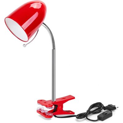 Aigostar Candeeiro de mola com braço flexível - E27 - 230V - Vermelho Aigostar Candeeiro de mola com braço flexível - E27 - 230V - Vermelho