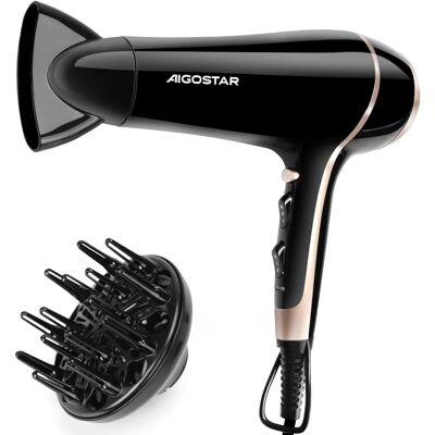 Sèche-cheveux AIGOSTAR Lora - 2400W, 3 Températures, 2 Vitesses - Publicité Sèche-cheveux AIGOSTAR Lora - 2400W, 3 Températures, 2 Vitesses - Publicité