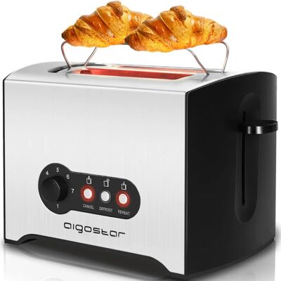 Aigostar 900W 2 Fette Corte - Acciaio Inossidabile Aigostar 900W 2 Fette Corte - Acciaio Inossidabile