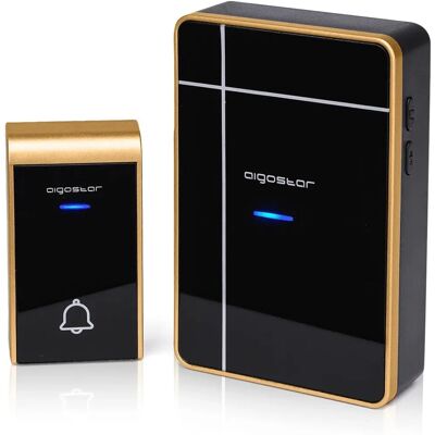 Aigostar Wireless Schwarz Mod.2 - Wasserdicht - Bis 150m Reichweite - 36 Klingeltöne - Kabelloser Türgong Aigostar Wireless Schwarz Mod.2 - Wasserdicht - Bis 150m Reichweite - 36 Klingeltöne - Kabelloser Türgong