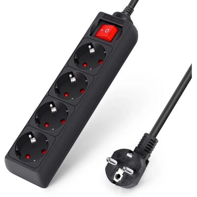 Regleta AIGOSTAR 4 Tomas Interruptor Seguridad Infantil - Regleta Regleta AIGOSTAR 4 Tomas Interruptor Seguridad Infantil - Regleta