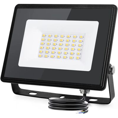 AIGOSTAR - Projetor LED Slim 30W - Iluminação Externa à Prova d'Água AIGOSTAR - Projetor LED Slim 30W - Iluminação Externa à Prova d'Água