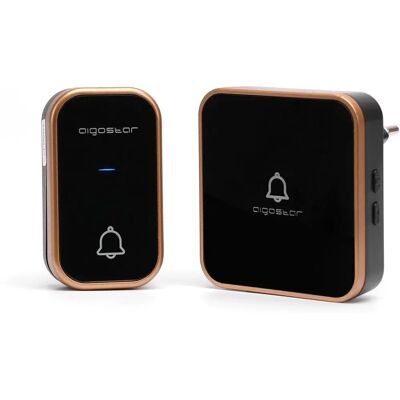 AIGOSTAR Sonnette sans fil étanche - IP57 - Portée 150m - Publicité AIGOSTAR Sonnette sans fil étanche - IP57 - Portée 150m - Publicité