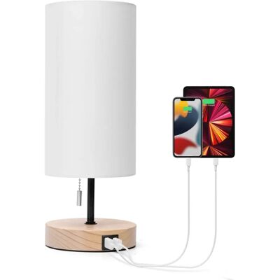 AIGOSTAR Płaska podstawa - Podwójne porty USB - Lampa stołowa AIGOSTAR Płaska podstawa - Podwójne porty USB - Lampa stołowa