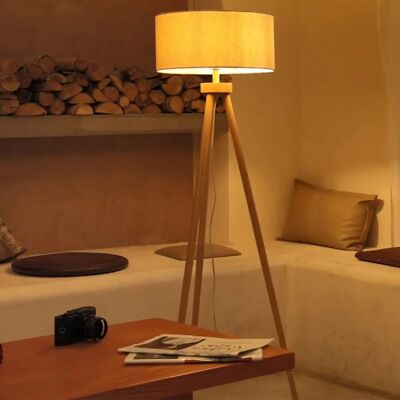 Aigostar Lampe sur pied en bois - E27 - Blanc - Lampadaire - Publicité Aigostar Lampe sur pied en bois - E27 - Blanc - Lampadaire - Publicité