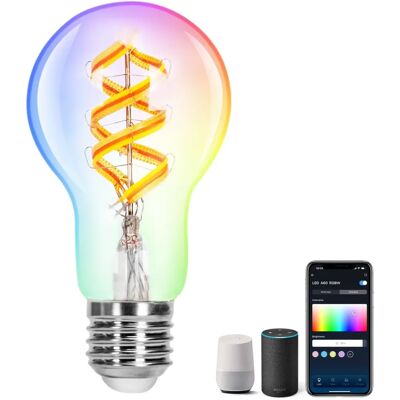 AIGOSTAR - Intelligente WiFi RGB LED Filamentlampe - Warmweiß 2700K AIGOSTAR - Intelligente WiFi RGB LED Filamentlampe - Warmweiß 2700K