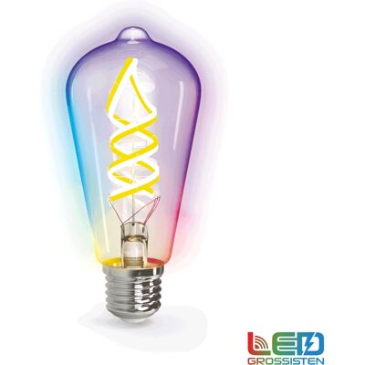AIGOSTAR - ST64 E27 4.9W - WLAN - RGB CCT - LED Glühbirne AIGOSTAR - ST64 E27 4.9W - WLAN - RGB CCT - LED Glühbirne
