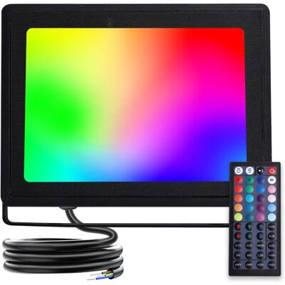 AIGOSTAR Holofote LED RGB 50W - À prova d'água para exteriores AIGOSTAR Holofote LED RGB 50W - À prova d'água para exteriores