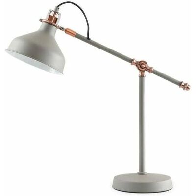 GSC HIMBA Lampada da Scrivania E27 Grigia - Illuminazione Studio GSC HIMBA Lampada da Scrivania E27 Grigia - Illuminazione Studio
