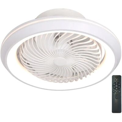 Ventilatore a soffitto Bhoor 50cm bianco 7 pale con luce CCT e telecomando Ventilatore a soffitto Bhoor 50cm bianco 7 pale con luce CCT e telecomando
