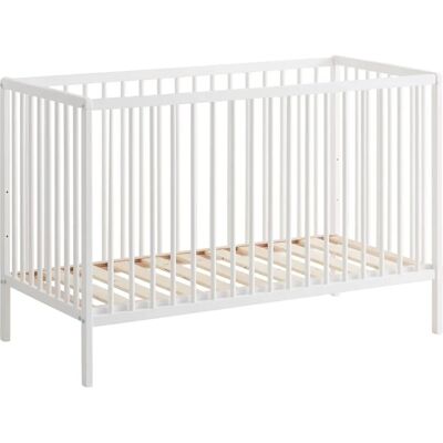Berceau NAF NAF Blanc en Hêtre - 60x120cm - Style Classique - Publicité Berceau NAF NAF Blanc en Hêtre - 60x120cm - Style Classique - Publicité