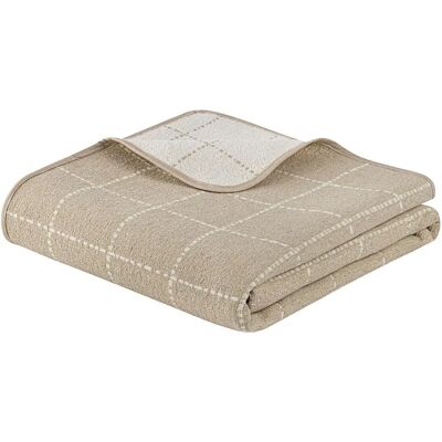 NAF NAF Couette Réversible Marne Beige - Couverture - Publicité NAF NAF Couette Réversible Marne Beige - Couverture - Publicité