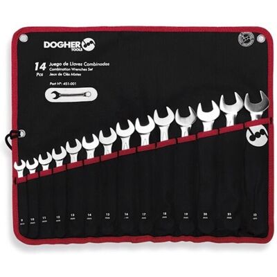 Dogher 451-001 Bolsa de nylon para herramientas - 14 llaves, 9-22mm Dogher 451-001 Bolsa de nylon para herramientas - 14 llaves, 9-22mm