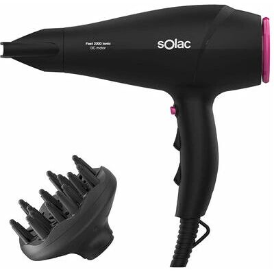 Solac SH7083 Hiustenkuivain - Ioninen, 2200W, Musta Solac SH7083 Hiustenkuivain - Ioninen, 2200W, Musta