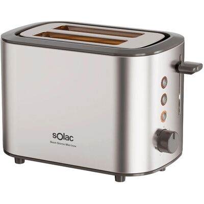 Solac Buon Giorno Mini Inox 2-sneetjes Broodrooster - Broodrooster Solac Buon Giorno Mini Inox 2-sneetjes Broodrooster - Broodrooster