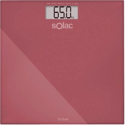 Pèse-personne en Verre Trempé Rouge Solac PD7624 - Pèse-personne Pèse-personne en Verre Trempé Rouge Solac PD7624 - Pèse-personne