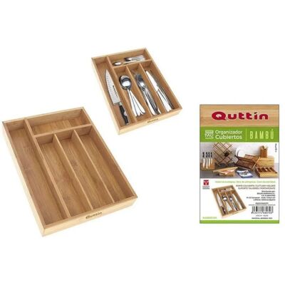 Organizador de Cubiertos de Bambú Quttin - 34x26x4 cm Organizador de Cubiertos de Bambú Quttin - 34x26x4 cm