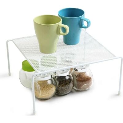 Confortime Metaal Witte Organizer - Plank 30x26x13.5 cm Confortime Metaal Witte Organizer - Plank 30x26x13.5 cm