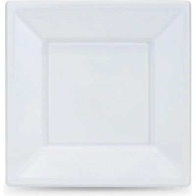 Assiettes réutilisables en plastique blanc Algon - 18 cm, lot de 6 Assiettes réutilisables en plastique blanc Algon - 18 cm, lot de 6