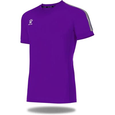 Modèle KELME - T-shirt de football violet pour hommes - Vêtements de sport - Publicité Modèle KELME - T-shirt de football violet pour hommes - Vêtements de sport - Publicité
