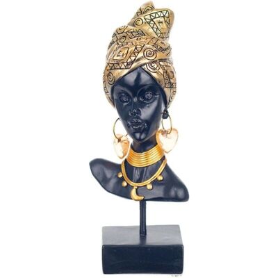 Signes Grimalt - Figurine Africaine avec Base en Résine Noire - Décoration Maison Signes Grimalt - Figurine Africaine avec Base en Résine Noire - Décoration Maison