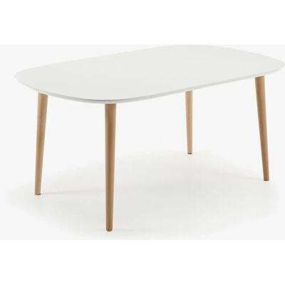 Kave Home Oqui Utvidbart Ovalbord - Hvit Kave Home Oqui Utvidbart Ovalbord - Hvit