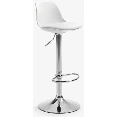 Kave Home Orlando-T justerbar hvit barstol - Moderne Kave Home Orlando-T justerbar hvit barstol - Moderne