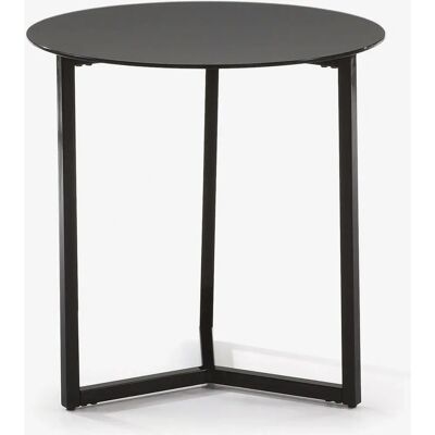 Kave Home Raeam Nattbord - Glass, Stålben, Rund - Nattbord Kave Home Raeam Nattbord - Glass, Stålben, Rund - Nattbord