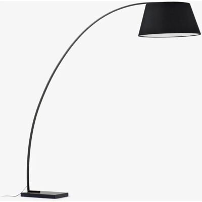 Kave Home Gulvlampe Juhe - Svart stål & marmor Kave Home Gulvlampe Juhe - Svart stål & marmor