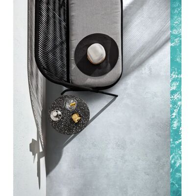 Kave Home Delano Svart Terrazzo Sidebord - Moderne, Geometrisk, Innendørs/Utendørs Kave Home Delano Svart Terrazzo Sidebord - Moderne, Geometrisk, Innendørs/Utendørs