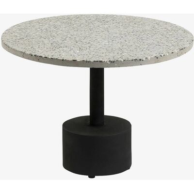 Kave Home Delano Grå Terrazzo Sidebord - Modern Geometrisk Design Kave Home Delano Grå Terrazzo Sidebord - Modern Geometrisk Design